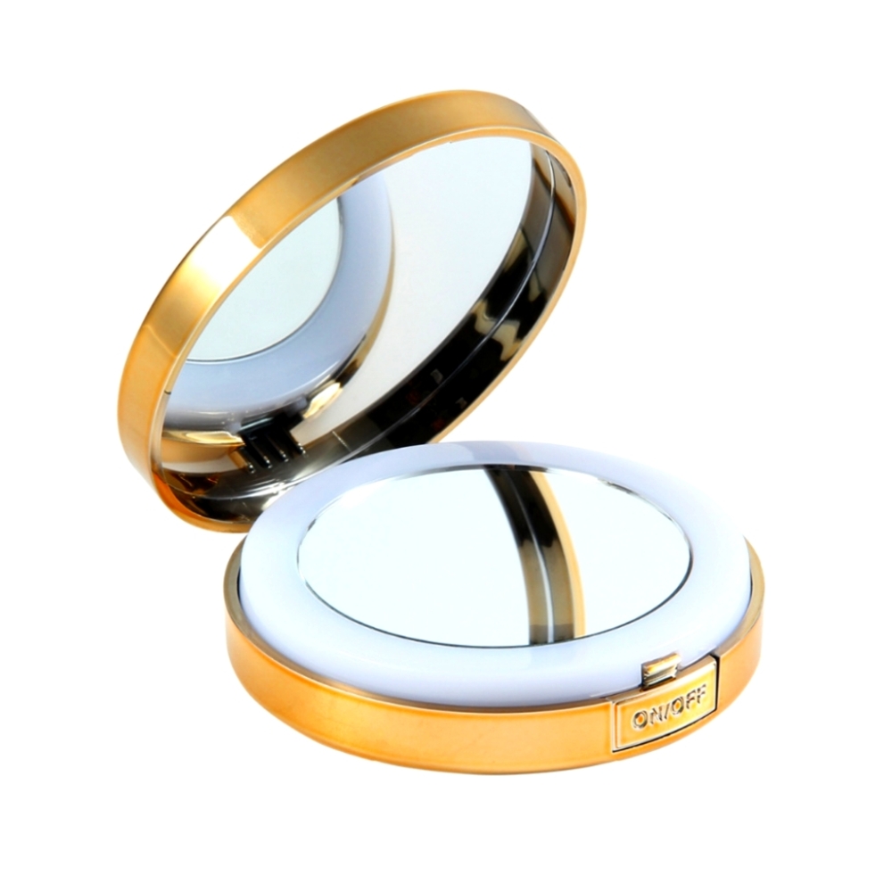 Compact make-up mirror black and white